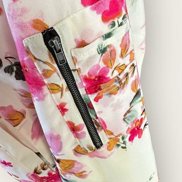 Sanctuary Pink Floral Bomber Jacket, Size M - Picture 9 of 13